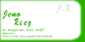 jeno riez business card